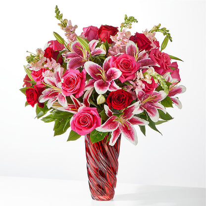 Always You Bouquet with Luxe Swirl Vase